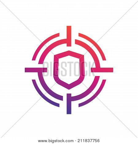 security breach icon, linear style, eps 10 file, easy to edit