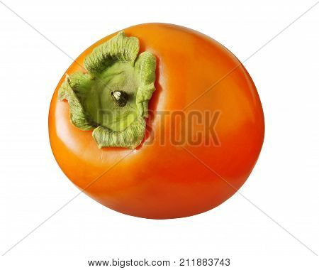 Sharon Or Persimmon Fruit Isolated On White