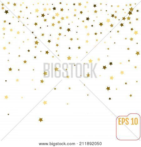 Star Falling Print And Modern Creative Pattern. Silver Starry Ba