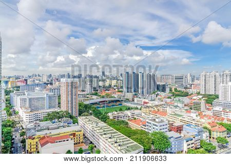 Singapore Condominium Building Complex At Kallang Neighborhood