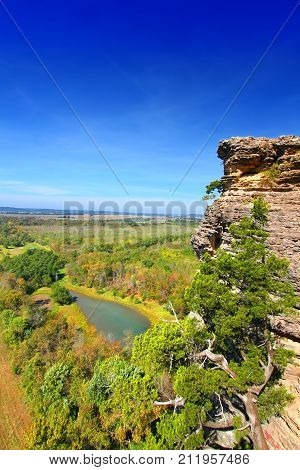 Landscape from Inspiration Point of the Shawnee National Forest in southern Illinois