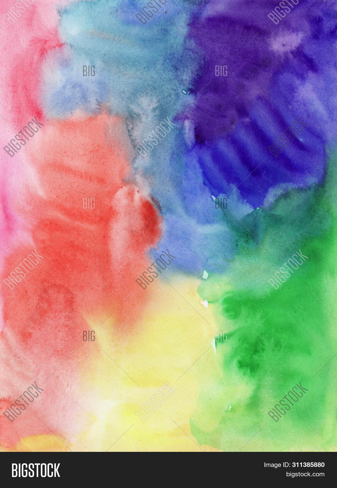 Rainbow Watercolor Image Photo Free Trial Bigstock