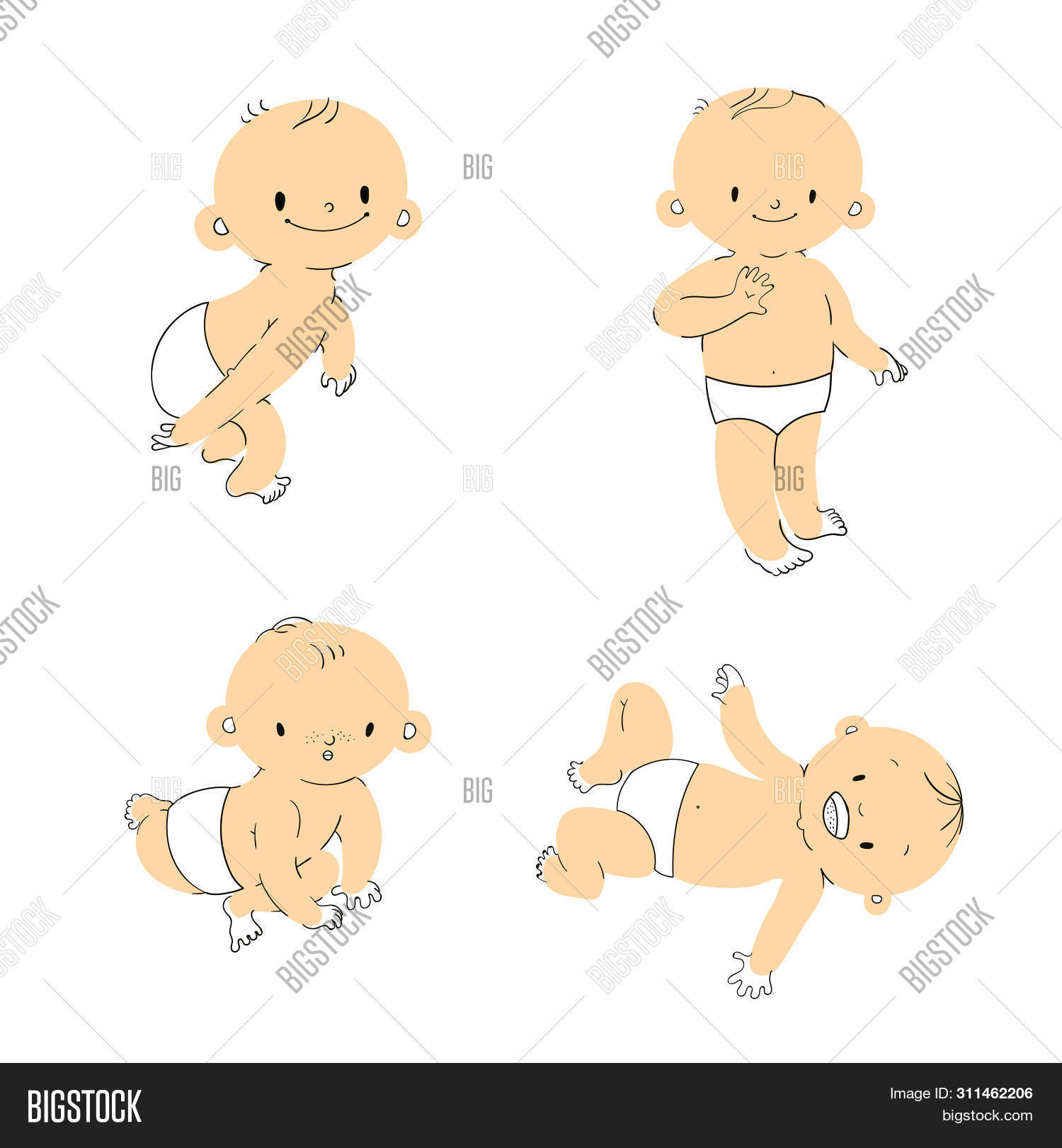 Set 4 Cute Doodle Image & Photo (Free Trial) | Bigstock