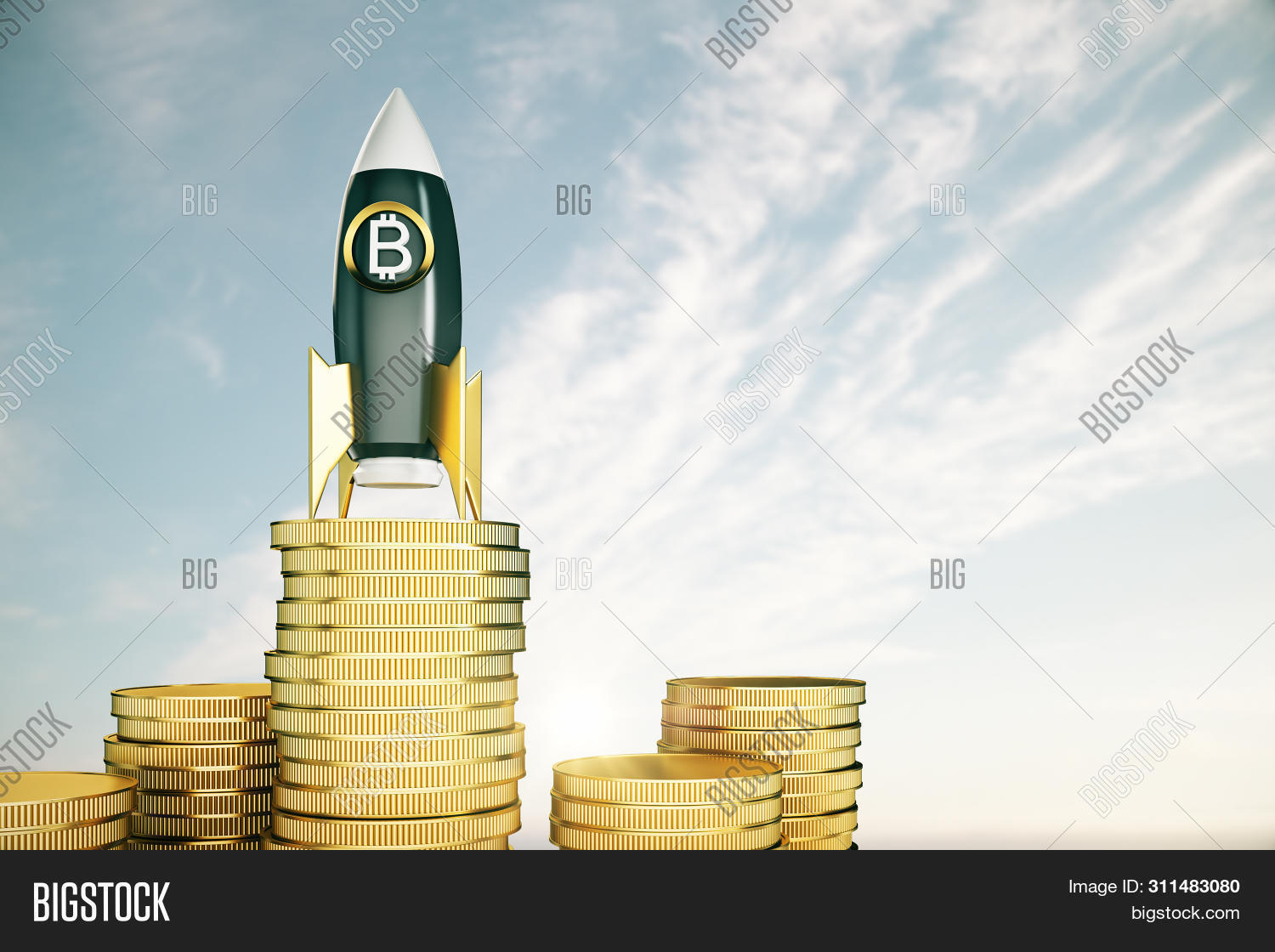 Creative Bitcoin Image Photo Free Trial Bigstock