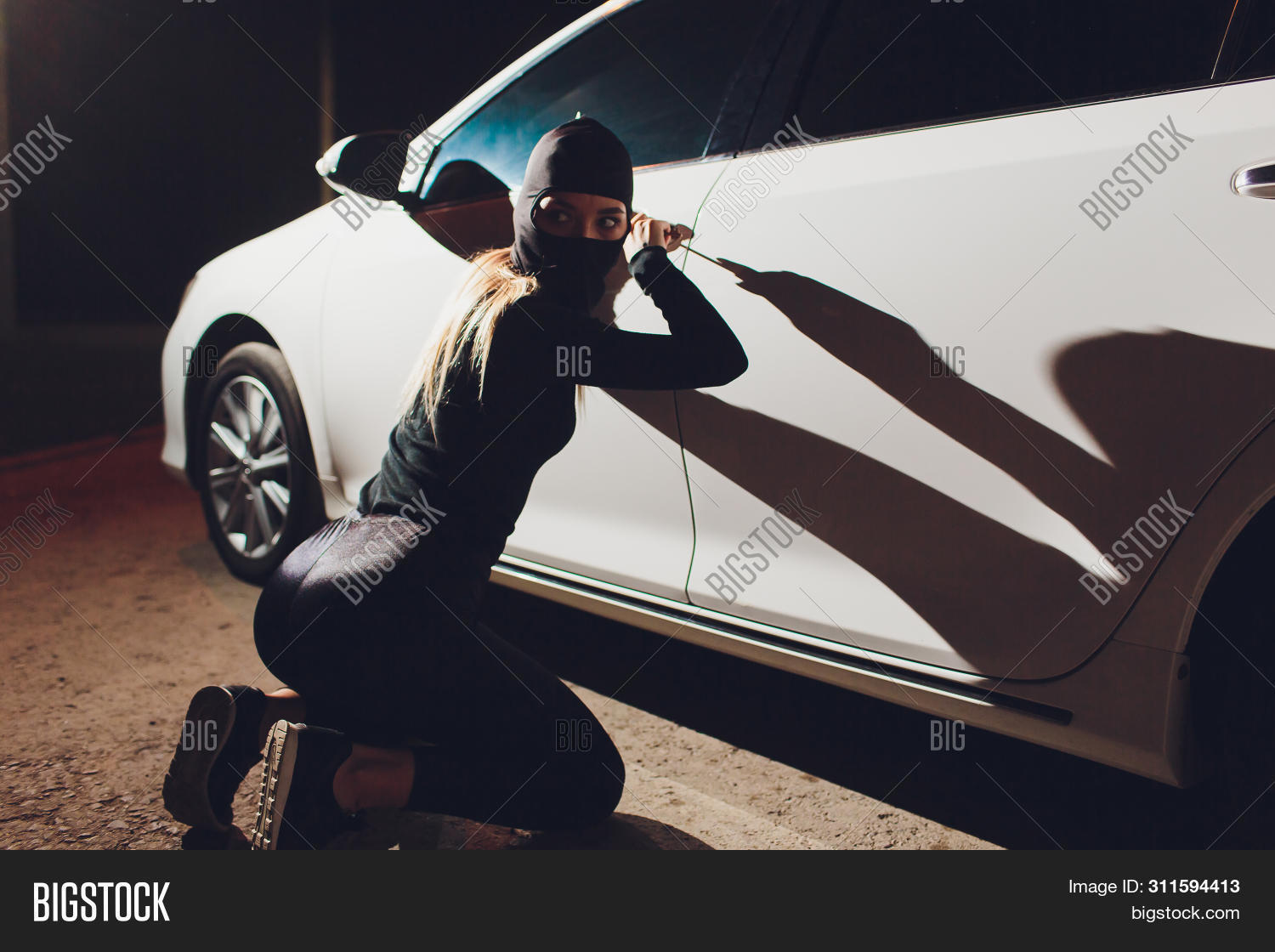Masked Robber Woman Image Photo Free Trial Bigstock