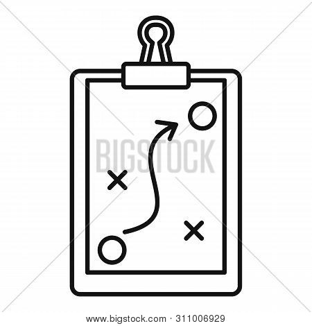 Sport Tactical Board Icon. Outline Sport Tactical Board Icon For Web Design Isolated On White Backgr