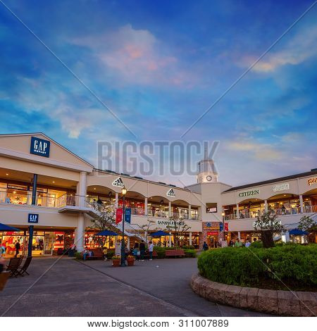 Osaka, Japan - October 29 2018: Rinku Premium Outlets Located Across From Kansai International Airpo