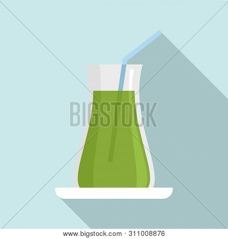 Matcha Fresh Juice Icon. Flat Illustration Of Matcha Fresh Juice Icon For Web Design