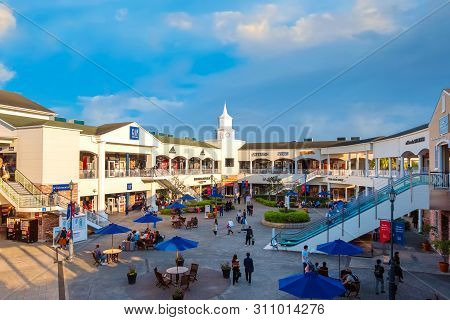 Osaka, Japan - October 29 2018: Rinku Premium Outlets Located Across From Kansai International Airpo