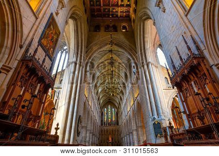 London, Uk - May 22 2018: Southwark Cathedral Has Been A Place Of Christian Worship For More Than 1,