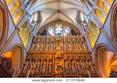 London, Uk - May 22 2018: Southwark Cathedral Has Been A Place Of Christian Worship For More Than 1,