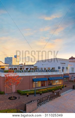 Osaka, Japan - October 29 2018: Rinku Premium Outlets Located Across From Kansai International Airpo