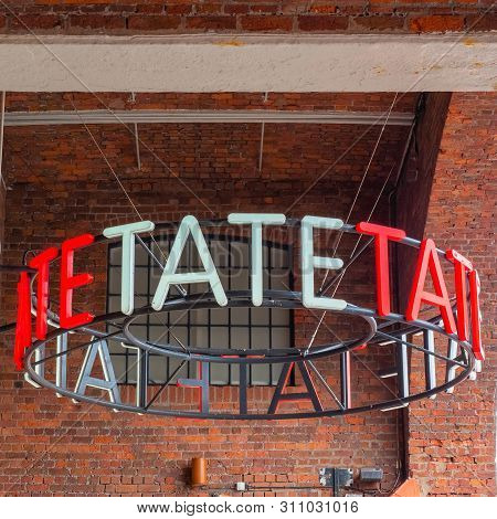 Liverpool, Uk - May 172018: Tate Liverpool Art Gallery And Museum, Houses Work From The Tate Collect