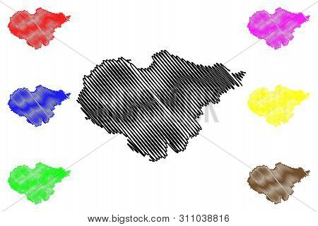 Salaj County (administrative Divisions Of Romania, Nord-vest Development Region) Map Vector Illustra