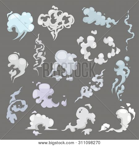 Smoke Smoked Shape And Smoking Effect Of Smokers Cigarette Illustration Set Of Smooth Smoky Steam Is