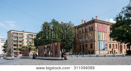 Berlin, Germany - July 10, 2019: In Front Of Deutsches Technikmuseum, German Museum Of Technology, I