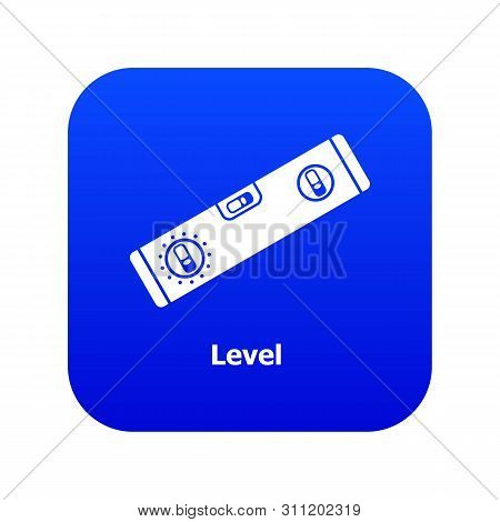 Level Icon Blue Isolated On White Background