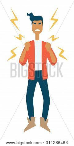Angry Teen Isolated Male Character Puberty And Aggression
