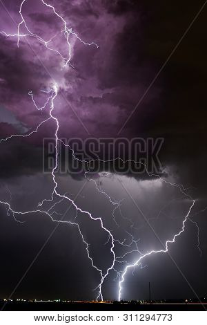 Huge Tunderstorm Captured In The Distance, Wild Nature