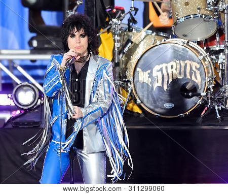 NEW YORK - JUL 12: Luke Spiller of The Struts performs on 