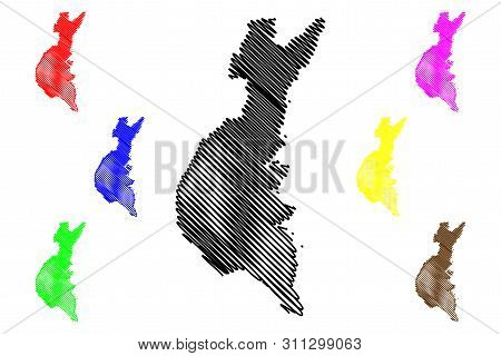 Los Rios Province (republic Of Ecuador, Provinces Of Ecuador) Map Vector Illustration, Scribble Sket