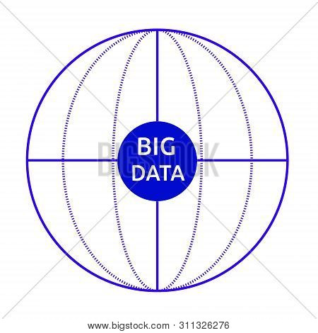 Big Data Black Infographics. Modern Style Vector Illustration Icons. Isolated On White Background. B