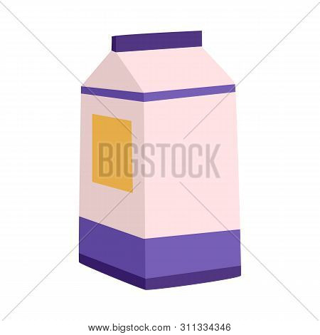 Isolated Object Of Milk And Box Icon. Set Of Milk And Package Stock Vector Illustration.