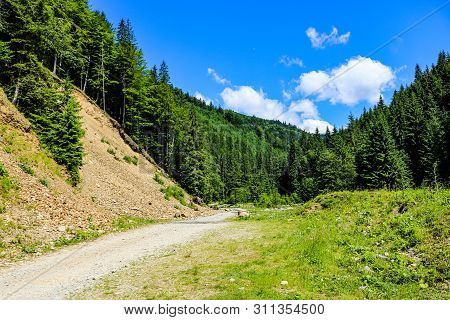 Landscape Photo Of Iezer Mountains In Romania.