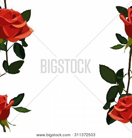Seamless Background With Flowers. Perfect For Greeting Card. Vector Illustration, Eps 10