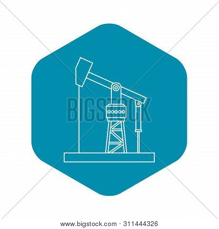 Oil Pumpjack Icon. Outline Illustration Of Oil Pumpjack Icon For Webicon. Outline Illustration Of Ic