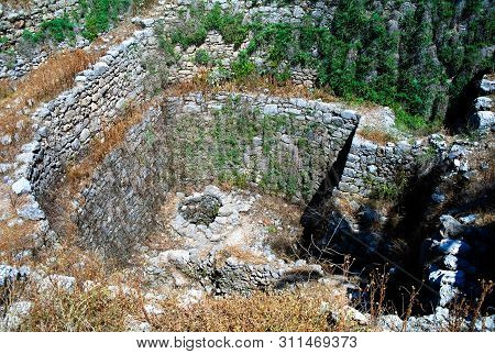View To Ain El-malik Or Kings Spring In Ancient Byblos Ruin In Jubayl, Lebanon