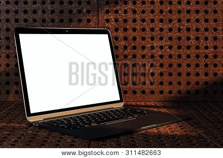 Empty White Laptop