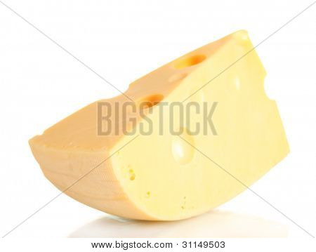 ? heese isolata on white