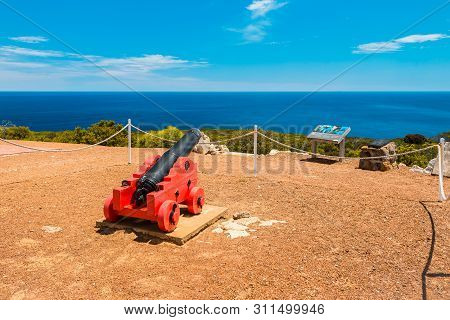Kangaroo Island, South Australia - January 15, 2019: Old Cannon At Cape Borda Lighthouse Keepers Her