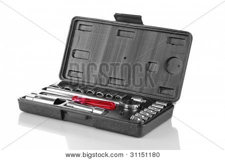 Tool kit isolata on white
