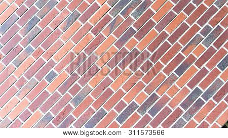Red Brickstone Wall Architecture - Landscape Mode