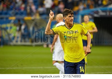 Rostov-on-don, Russia - July 13, 2019: Eldor Shomurodov Of Fc Rostov Celebrates His Goal During The 