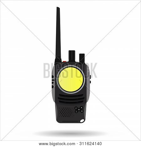 Gray Geodesic Radio Isolated On A White Background. Vector Illustration.