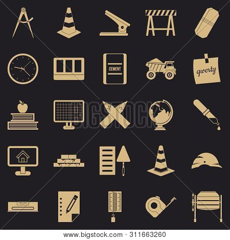 Range Icons Set. Simple Set Of 25 Range Icons For Web For Any Design