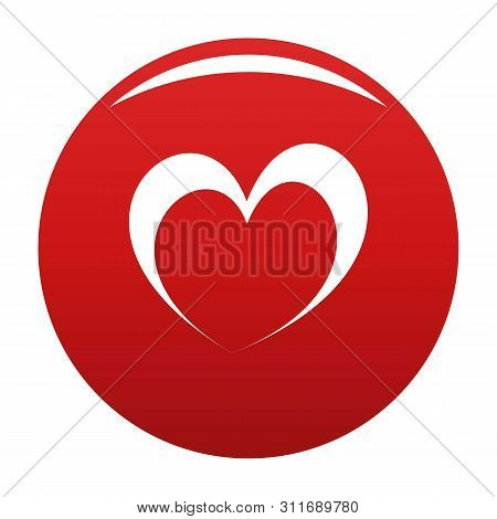 Frantic Heart Icon. Simple Illustration Offrantic Heart Icon For Any Design Red