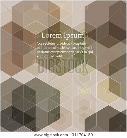 Vector Hexagons Background. Geometric Pattern. Abstract Vector With Colorful Hexagonal Honey Combs