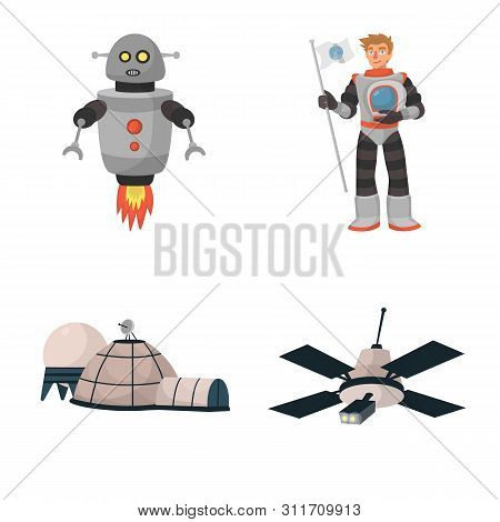 Vector Illustration Of Space And Galaxy Icon. Set Of Space And Travels Vector Icon For Stock.