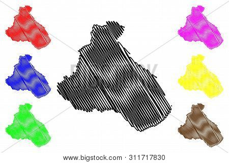 North Region (regions Of Cameroon, Republic Of Cameroon) Map Vector Illustration, Scribble Sketch No