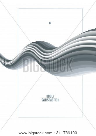 Gradient Fluid Vector Abstract Shape, 3d Color Abstract Background In Modern Trendy Style, Dynamic D