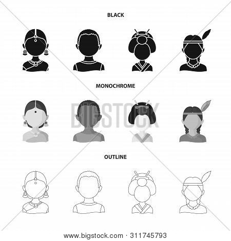 Vector Illustration Of Imitator And Resident Symbol. Set Of Imitator And Culture Vector Icon For Sto