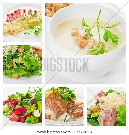 et, salata ve diğer gıda