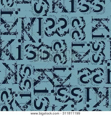 Trendy Fashion Kiss Text Design Pattern Letter