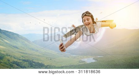 Fly with self-made plane wing