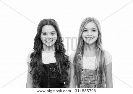 Perfect Hairstyles To Make A Major Impact. Pretty Small Girls With Long Hairstyle. Cute Little Girls
