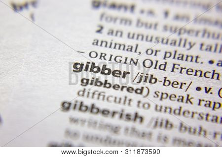 Word Or Phrase Gibber In A Dictionary